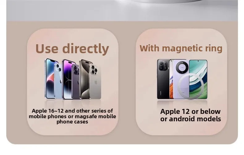 Magnetic Phone Stand Compatible with iPhone 12 13 14 15 16 MagSafe & Android, Adjustable 360° Rotating Desktop Holder, Strong Ma