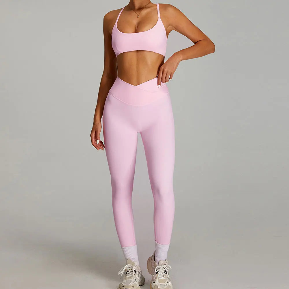 mikeyoga Women Yoga Suit 2PCS Sports Set Quick-Drying Gym Set Women Tracksuit Running Workout Short Sleeves Sports Yoga Clothing