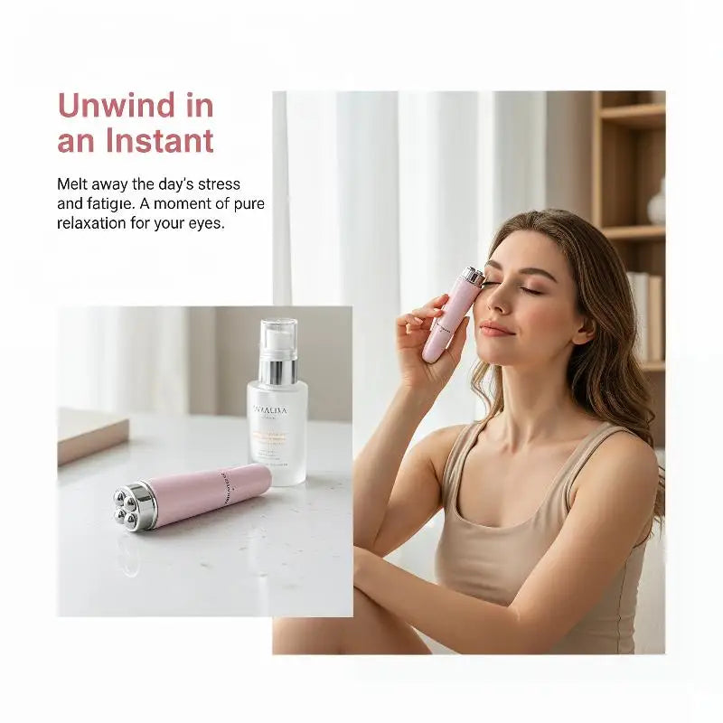 4 In 1 Electric Facial Massager Micro Vibration Eye Beauty Instrument For Relax Eye Dark Circles Eye Bags Puffiness Eye Massage