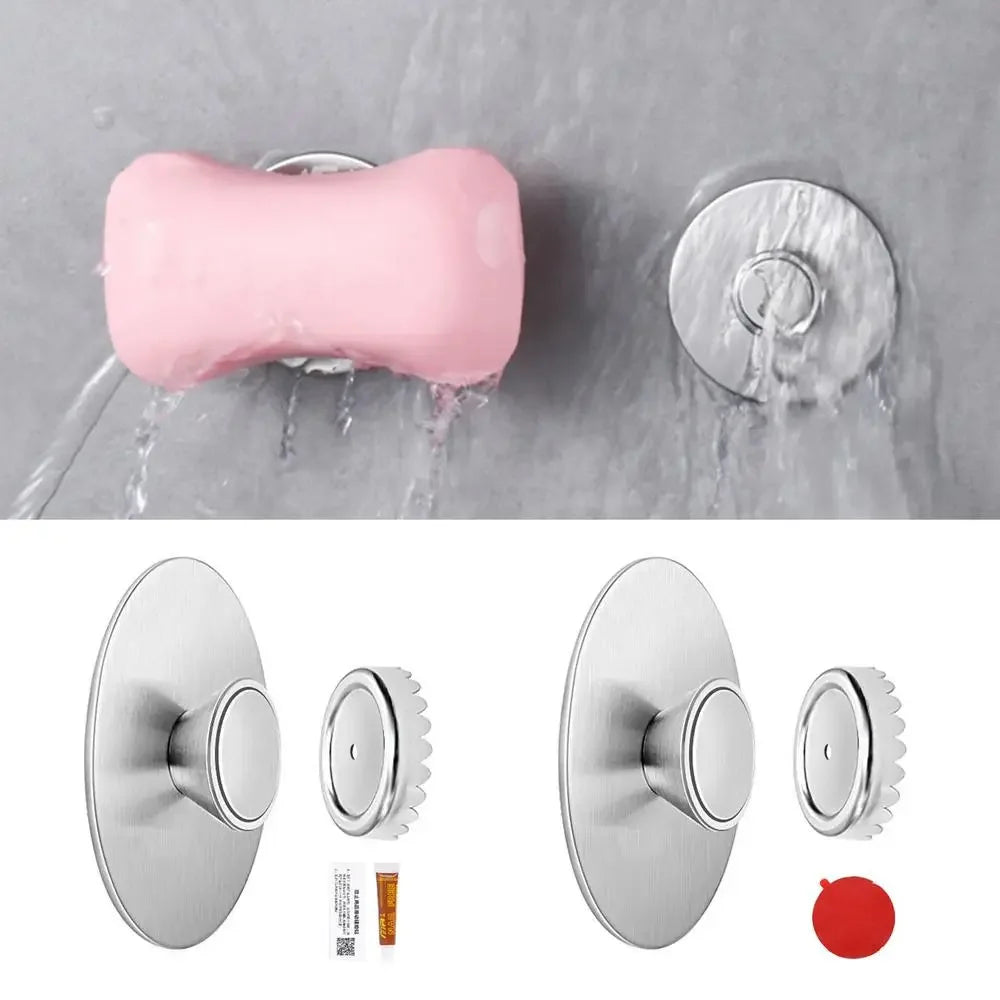 Perforation-free Wall Mounted Magnet Bathroom Magnetic Soap Holder Bathroom Universal Soap Storage Rack Soap Holder supplies