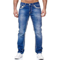 Kakan - High-quality Men's Personalized Double-line Jeans, New Dark Blue, Light Blue, Black Jeans K05-8878 In Spring and Autumn