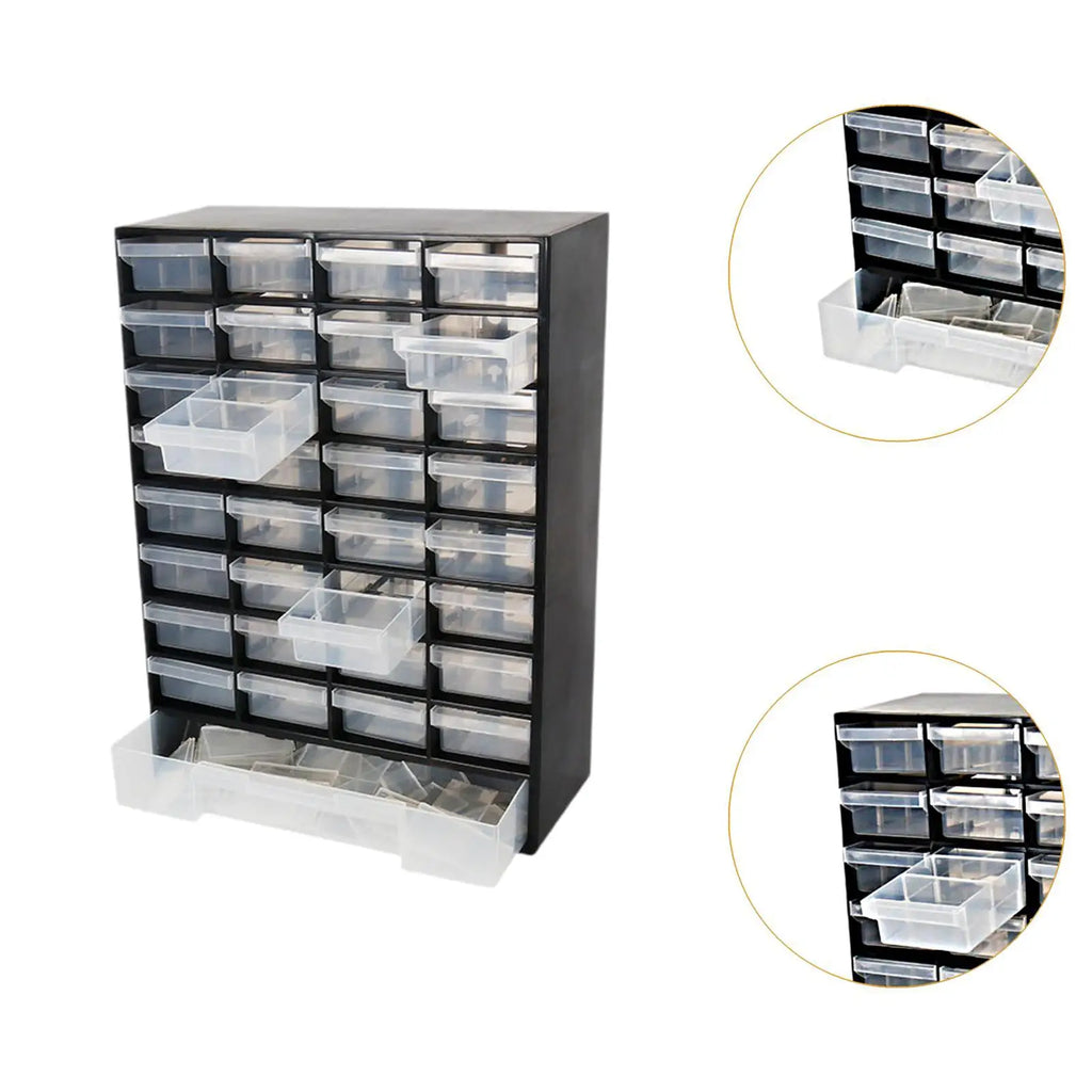 Drawer Storage Cabinet Organizer, Tool Box Container Garage Organization for Parts Hardware Nuts Screws Beads Garage