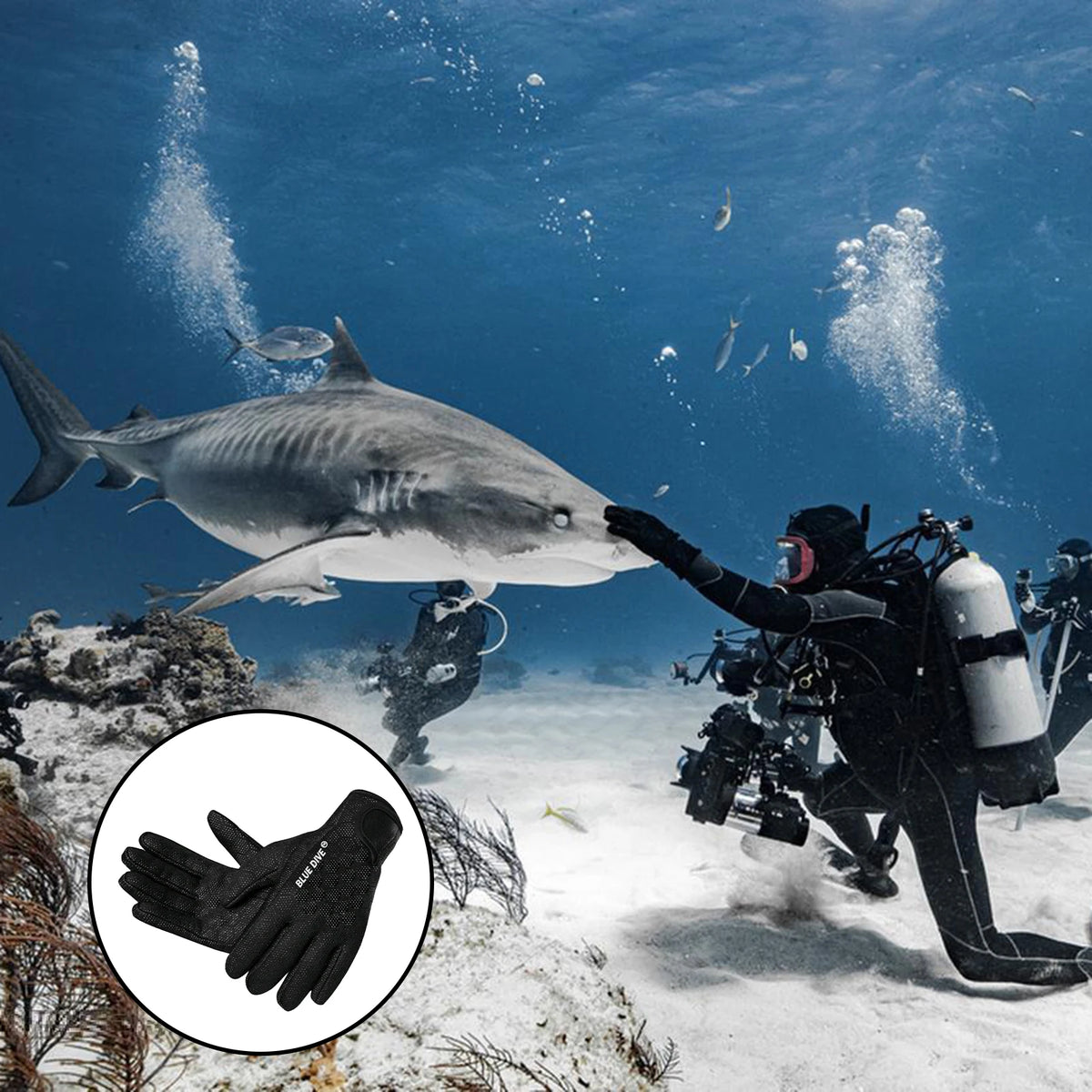 1.5mm Neoprene Diving Gloves Anti Slip Warm Waterproof for Surfing Swimming Snorkeling Paddle Board Winter Sports