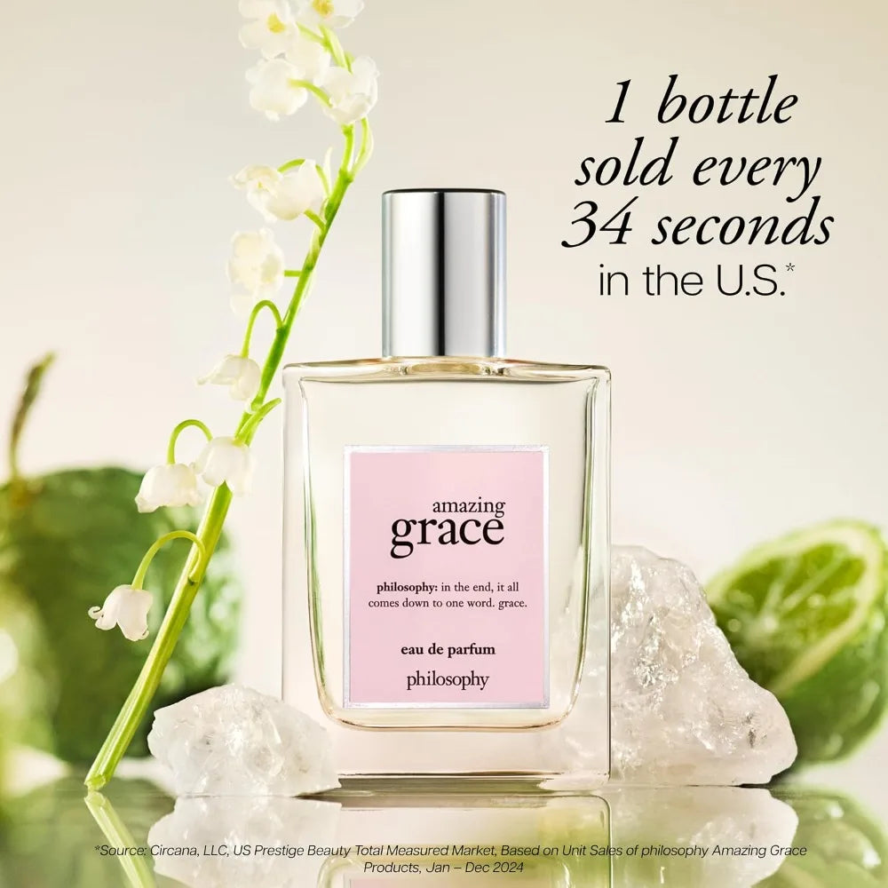 Philosophy Amazing Grace Eau de Parfum For Women, Clean Floral Long Lasting Perfume with Bergamot Lily of The Valley Musk Notes