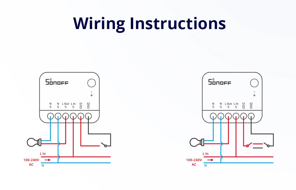 SONOFF Mini R4 Extreme Wifi Smart Switch External Switch Control Detach Relay Smart Home DIY Light Switch Via EWelink APP Alexa