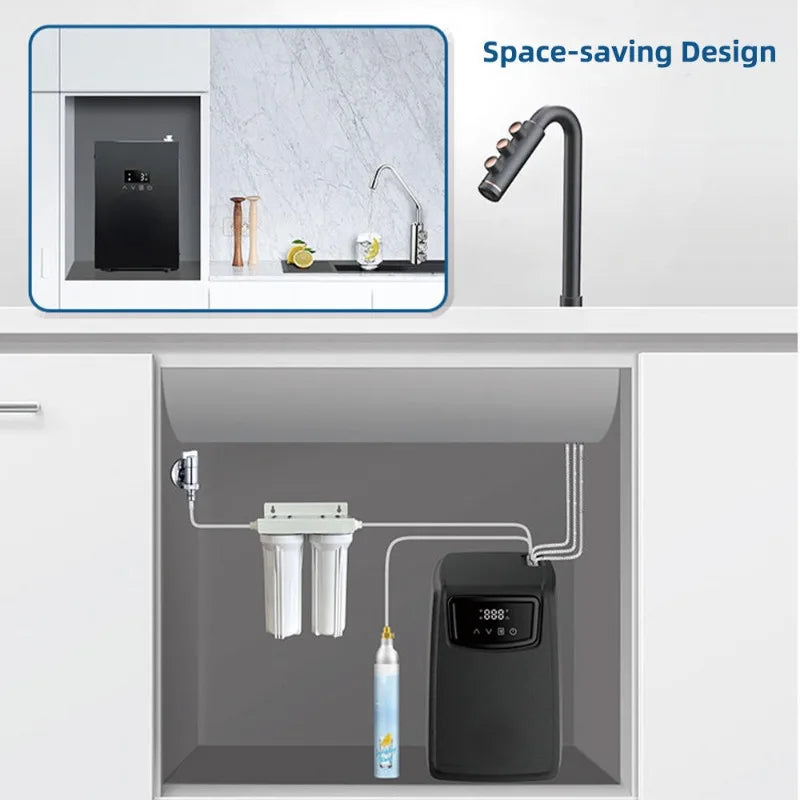 Control 3-in-1 lower tank chillers and soda dispensers