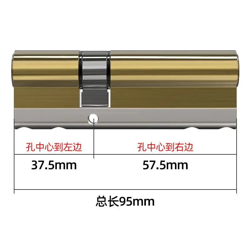 High Quality European Standard Cylinder Super C-level Anti-theft Door All Copper Lock Core, Household All Metal 8pcs Master Keys