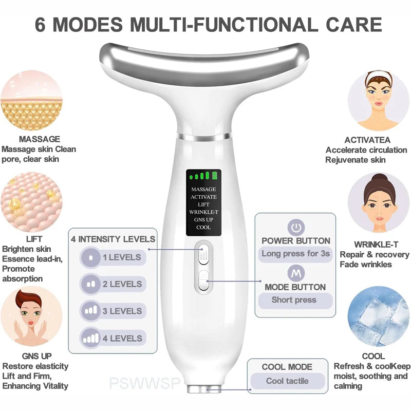 Hot Cold Neck Face Beauty Device Facial Lifting Machine Face Massager Reduce Double Chin Face Sculpting Skin Care Beauty Tools