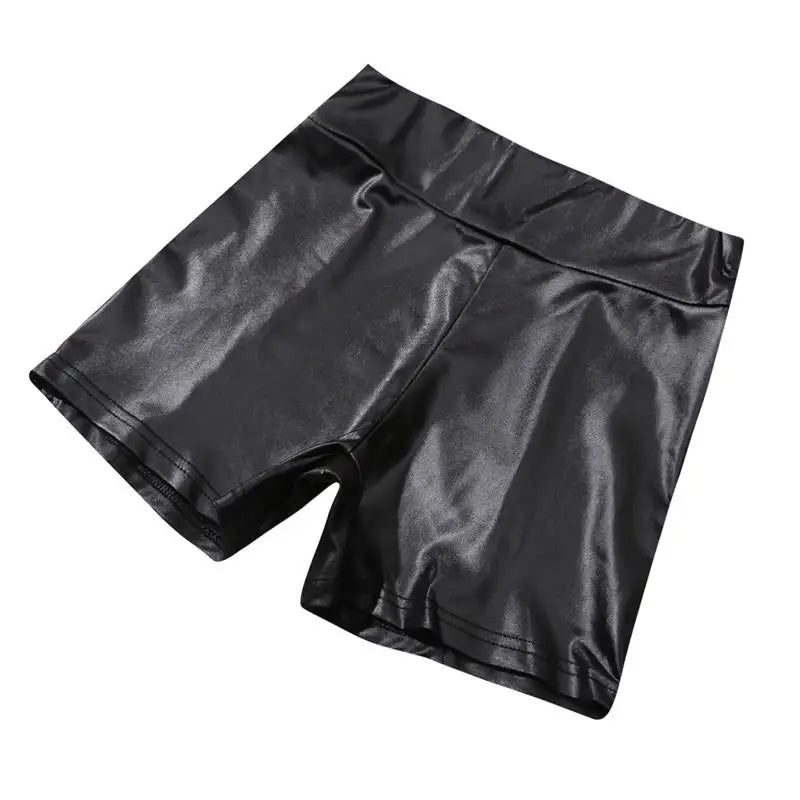 2026 Sexy Womens Shorts Shiny Elastic High Waist Shiny Faux PU Leather Short Pants Slim Hot Dance Clubwear Mini Shorts