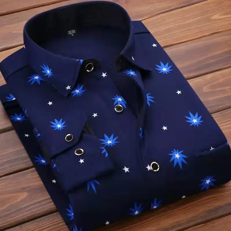 2026 Winter New arrival Men's Fashion Casual Long Sleeve Shirt autumn Men Fleece Thick Warm High Quality Large Size Shirt M-4XL