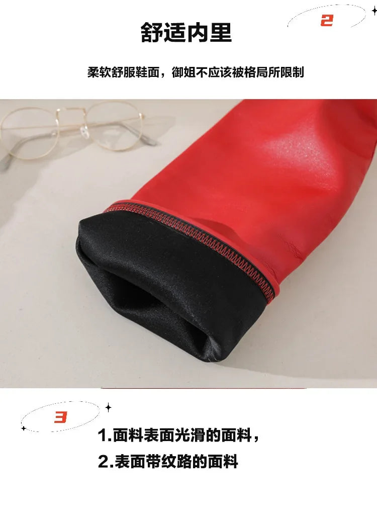 Women's Over-the-knee Boots Sexy  Women Stretch Tight Boots Flat Thick Bottom  Autumn Winter Black Women's Thigh High Boots