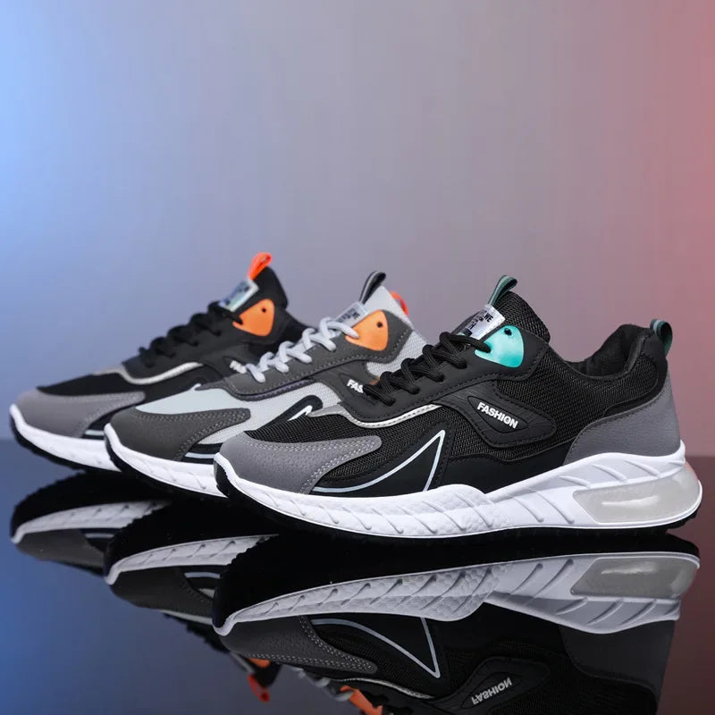 Men's Sneakers Fashion Breathable Vulcanized Shoes Casual Sports Shoes Men Trendy Lace-up Sneakers Zapatillas Hombre 2024