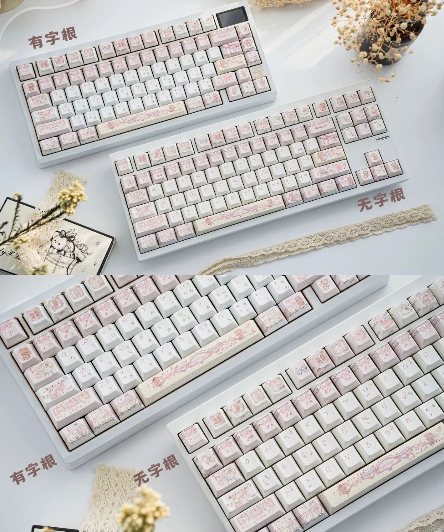 New Theme Keycaps 139 Keys SOA Cherry Profiled PBT Double Shot Japanese Keycaps for MX Switch Alice ANSI ISO Layout Keyboard Kit