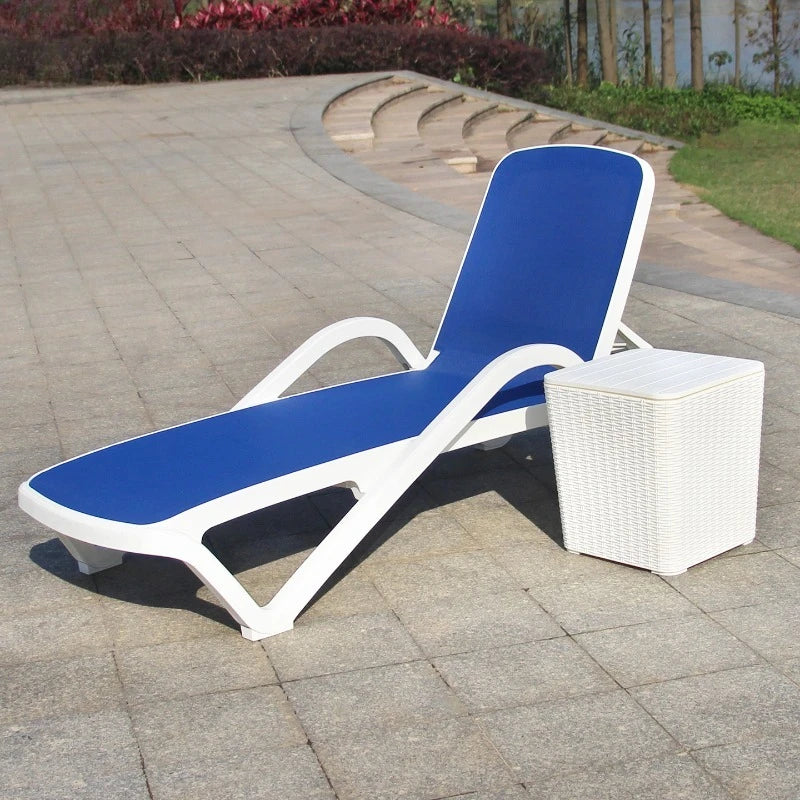 Outdoor bed-in hotel B & B, indoor swimming pool Plastic Teslin loungers