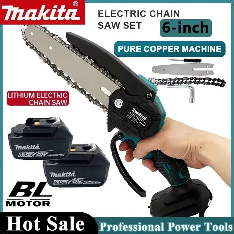 Makita  6 Inch  Wood Logging Chain saw  Chain Saw Electric Saw Handheld PortableGarden Pruning Wood Power Tool