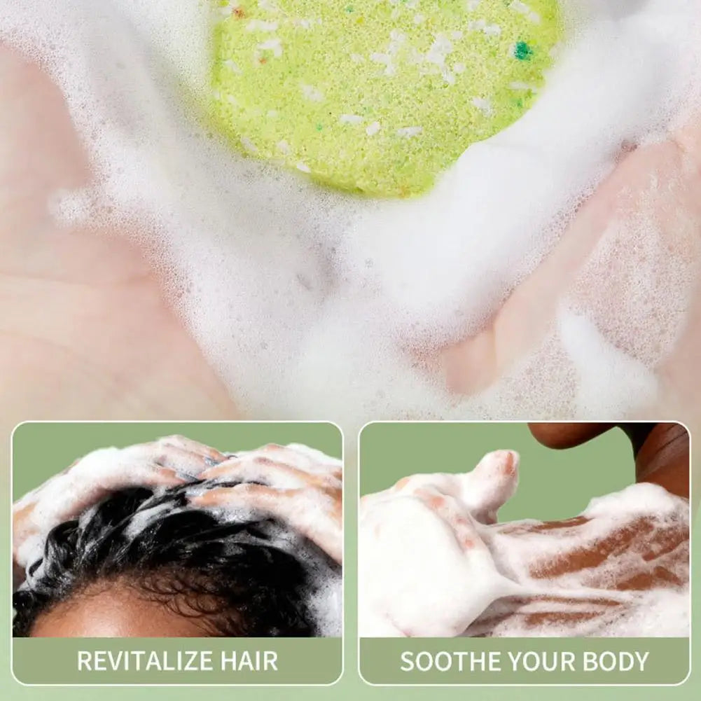 Usman Grass & Platycladus Herbal Shampoo Soap Natural Hair Treat Strengthens Roots Controls Oil Cleanses Scalp Hair Care