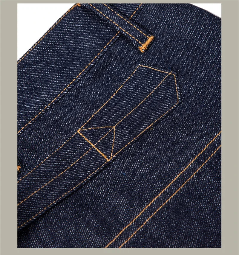 Red Tornado Denim Railroad Pants High Waist Rugged Style Selvage Jeans Back Buckle