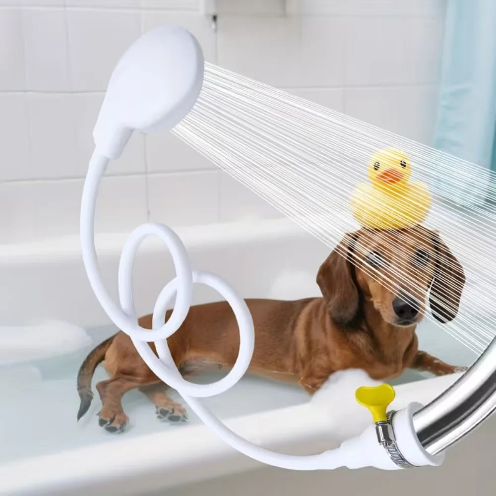 Universal Sink Spray Rubber Hose Handheld Rain Shower Head Portable Spray Head for Kitchen Bathroom Pet Cleaning Showerhead 1PC