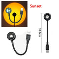 USB LED Sunset Lamp Ambient light Projector Photography Wall Atmosphere Neon Lights for Party Bedroom Living Room Decoration