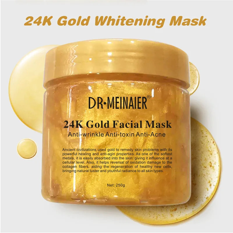 250g 24K Gold Collagen Repair Sleeping Facial Mask for Firming, Hydration, and Moisturizing Face Cream Apply-on Mask Skincare
