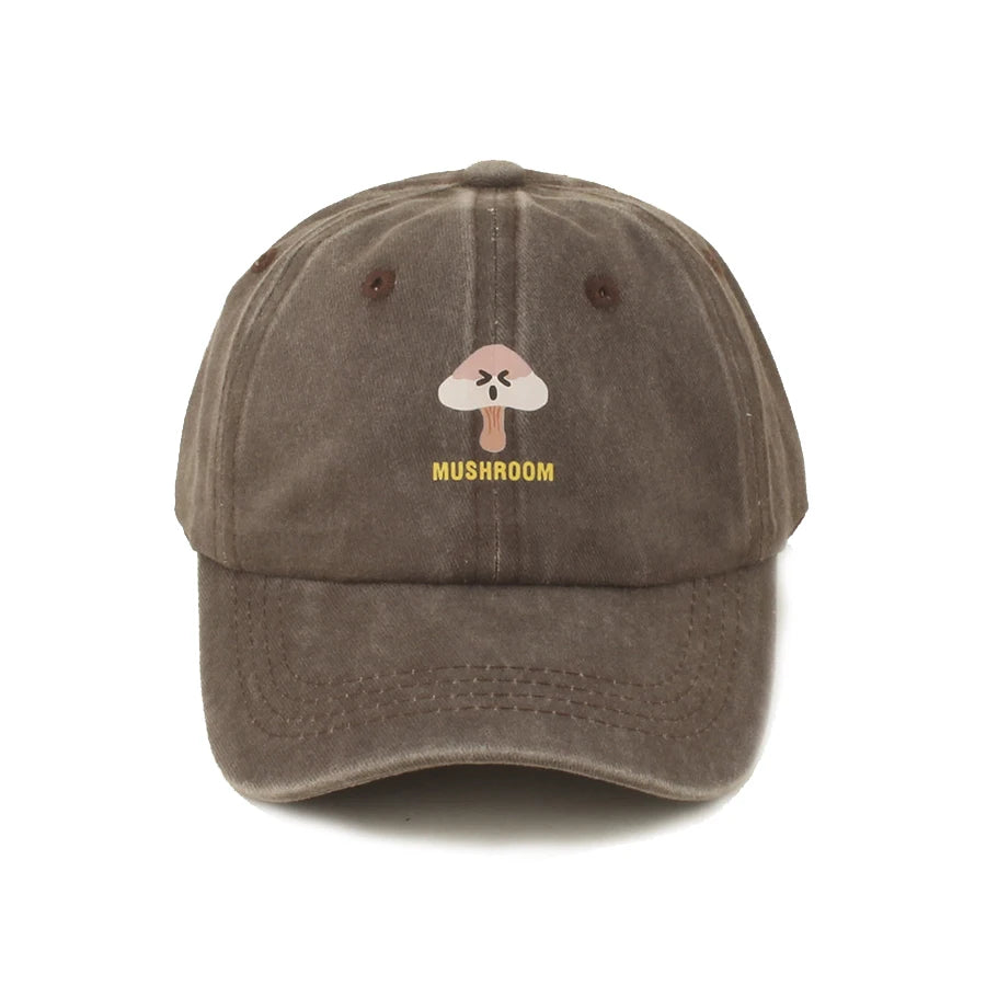 Kids Cartoon Adjustable Baseball Cap Baby Girl Boy Summer Washed Denim Sun Protection Snapback Cap Cute Sun Hats Children 3-7Y