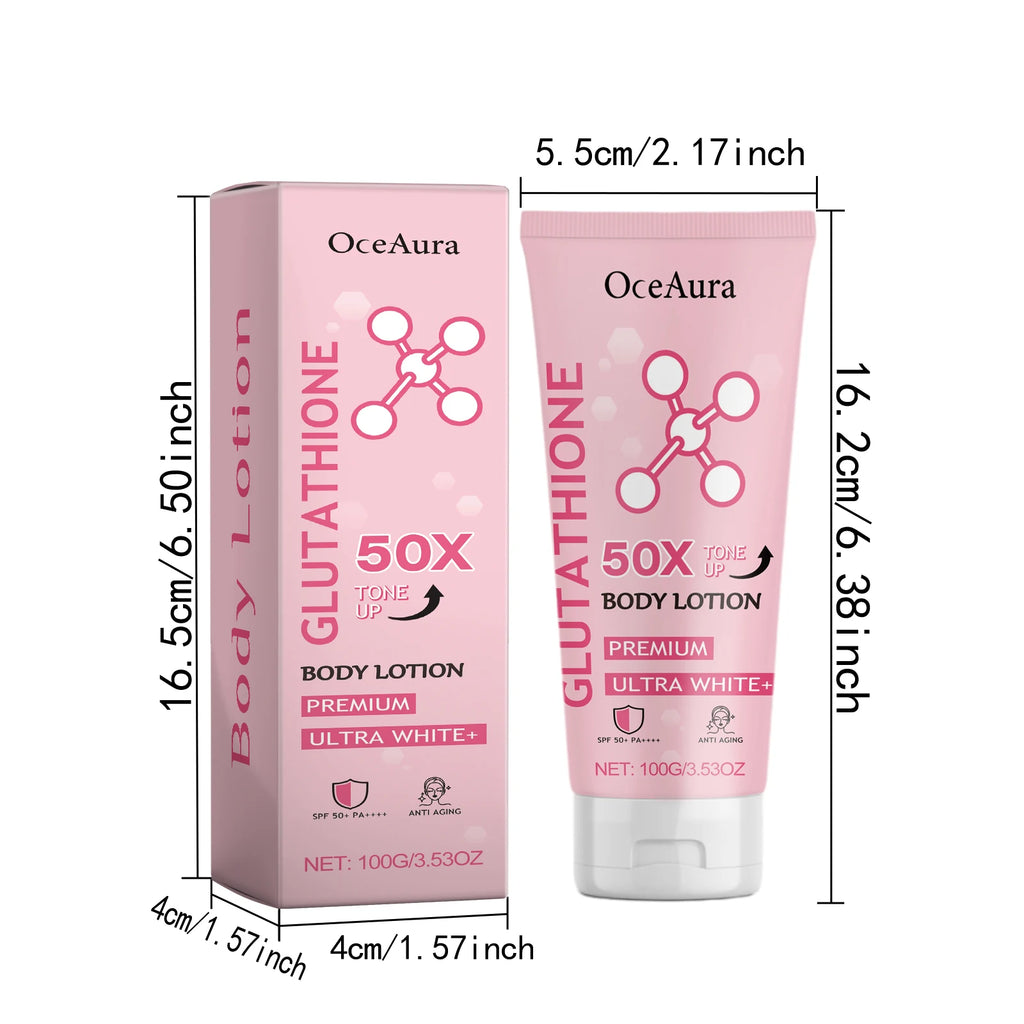 100G Glutathione Body Cream Daily Moisturizing Nourishing Brightening Tone Lasting Fragrance Improve Dullness Smooth Body Lotion
