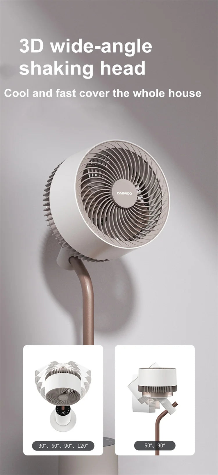 220V Home Electric Fan Household Electric Air Circulation Fan Home Appliance Silent Floor Fan
