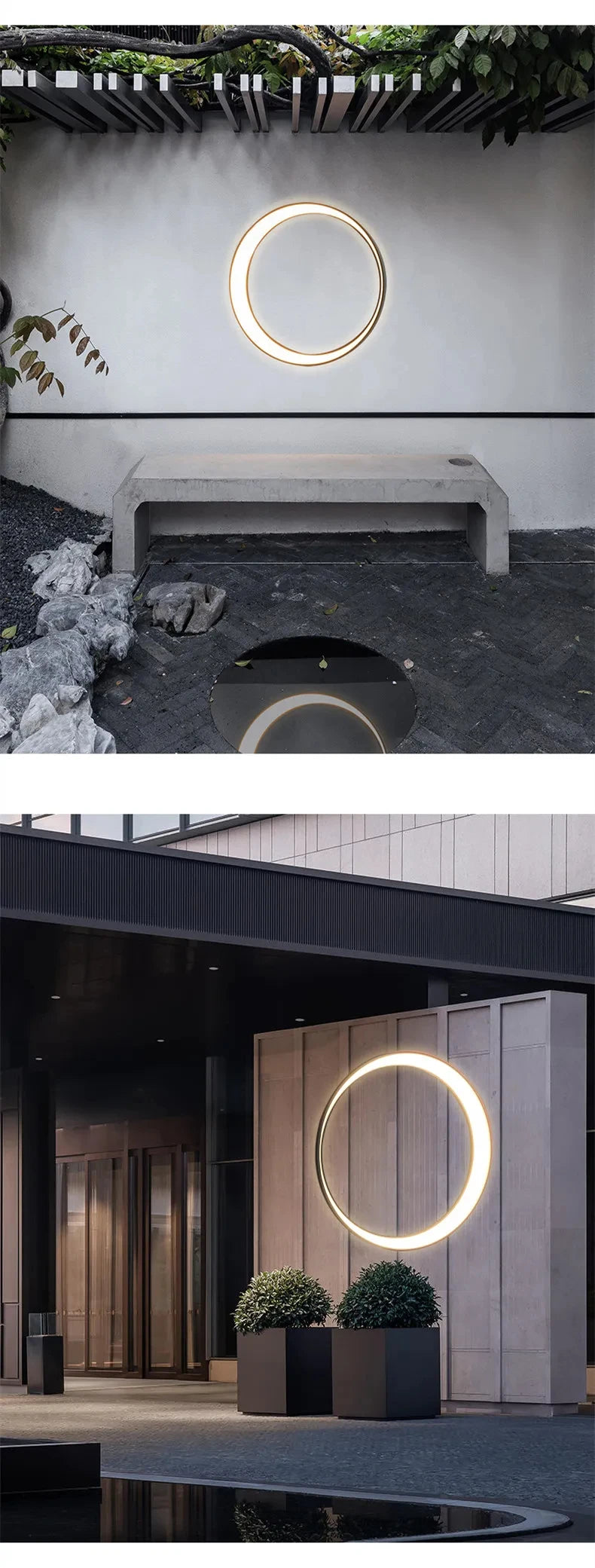 Outdoor Moon Wall Light Modern IP65 Waterproof Porch Garden Wall Lamp Patio Garage Door Antiwa Fixtures Lighting Decoration