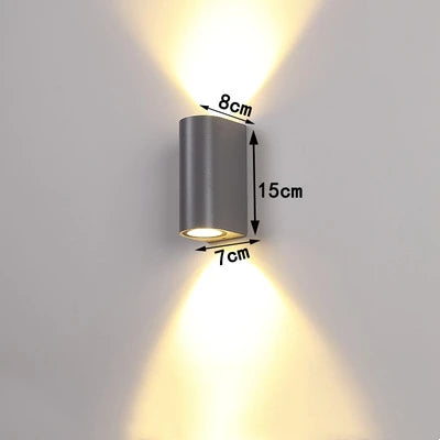 Tuya Smart LED Wall Light Up and Down RGB CCT Outdoor Bluetooth/WIFI APP Control GU10 Bulb Exterior Garden Porch Sconces Lamp