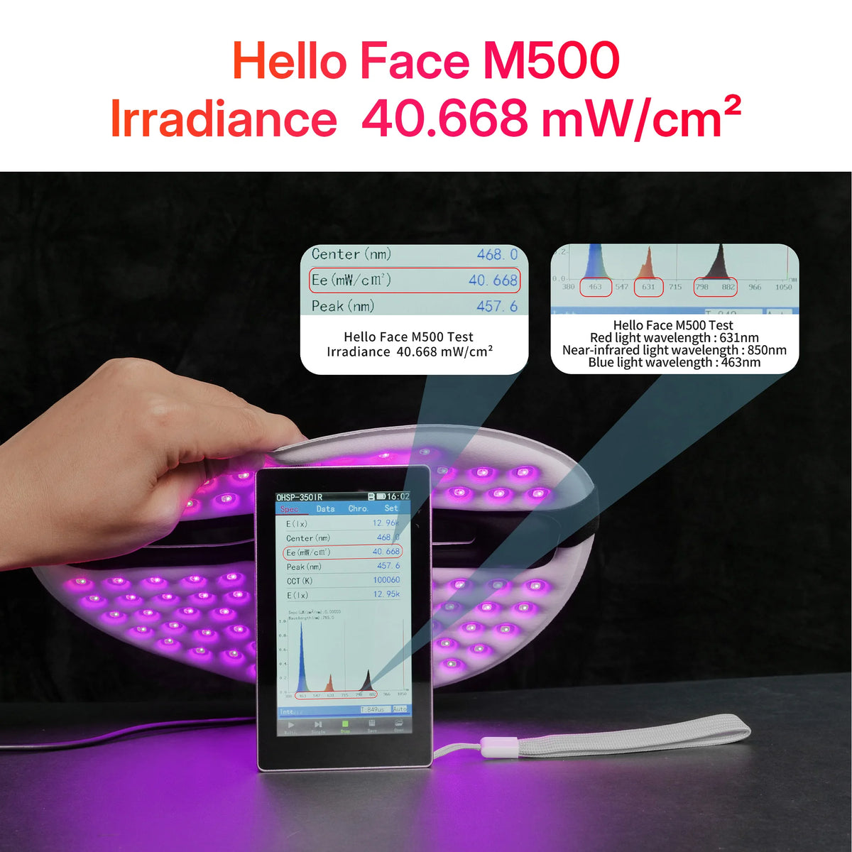 Hello Face Wireless Near-Infrared and Red Light Facial Mask For Powerful Professional Ultra-light Mask
