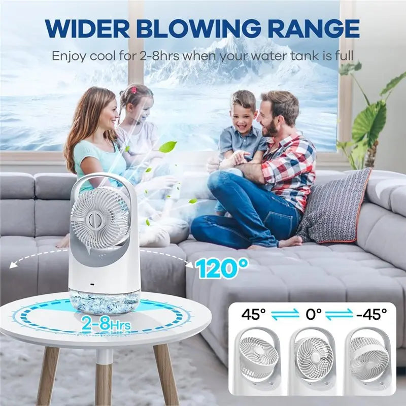 【EXCLUSIVE】Portable Air Conditioners, 3In1 Personal Air Conditioner,USB Mini Air Cooler With 400ML Water Tank For Bedroom, Offic