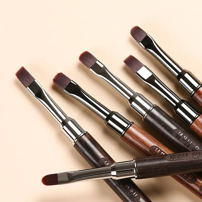 Nails Art Liner Brushes Wooden Handle Phototherapy Acrylic UV Gel Brush for Elongated Lines Painting Professional Manicure Tool