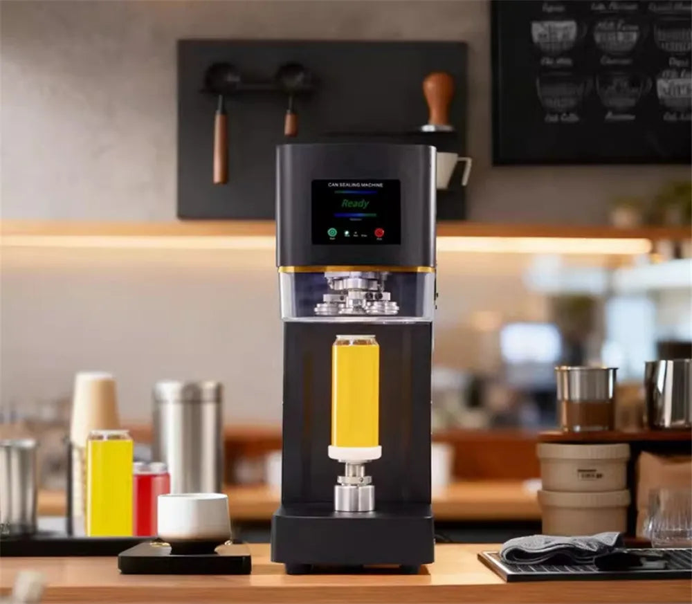 Automatic Juice Cup Drinks Sealing Machine Can Sealing Machine Jar Sealing Machine Non Rotary Plastic Tin Jar Beer Cans Seamer