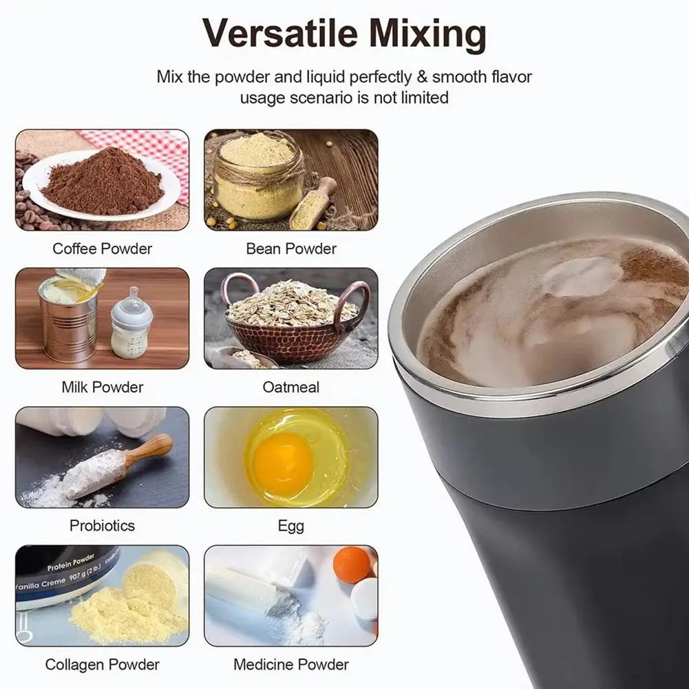 400ML Mixing Cup LED Temperature Display Coffee Cup 316 Stainless Steel Magnetic rotating stirring Milk Coffee Self Stirring Mug