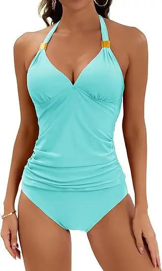 Women Summer Strap Camis Halter Tops Sleeveless Tees Swimwear Shorts Beach Sport Triangle Vest Tank Suit Bikini Set Suits Sets