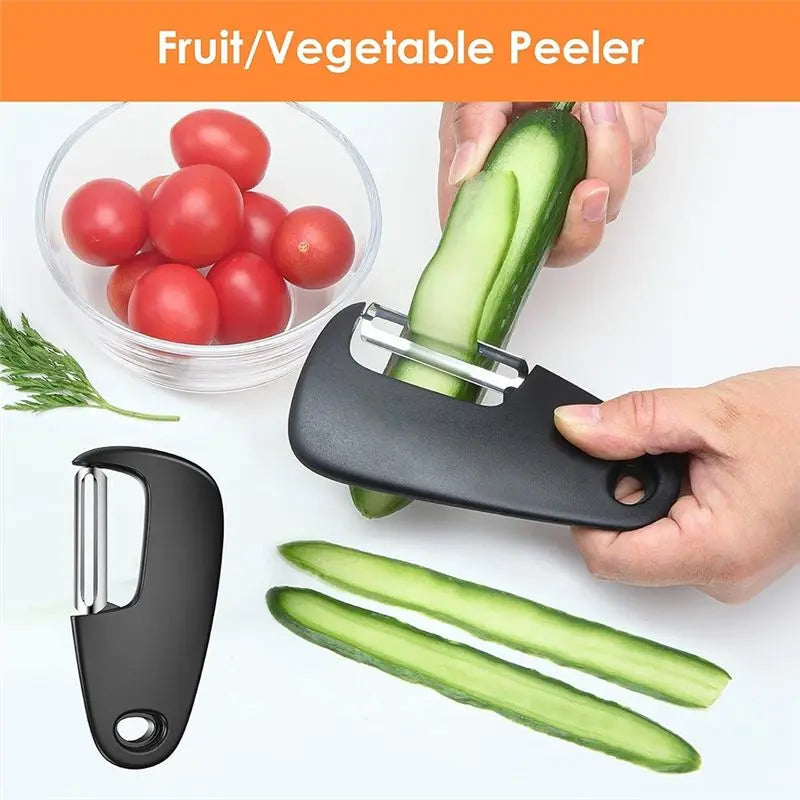 A36T-Kitchen Gadgets Set, Space Saving, Cheese Grater, Bottle Opener, Fruit Vegetable Peeler, Pizza Cutter, Garlic Grinder