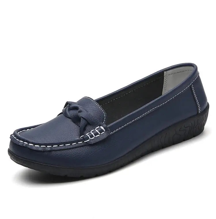Genuine Leather Fashion Women Flats Outdoor Ballet Flats Moccasins Women's Shoes Retro Women Shoe Oxford Plus Size Zapatos Mujer