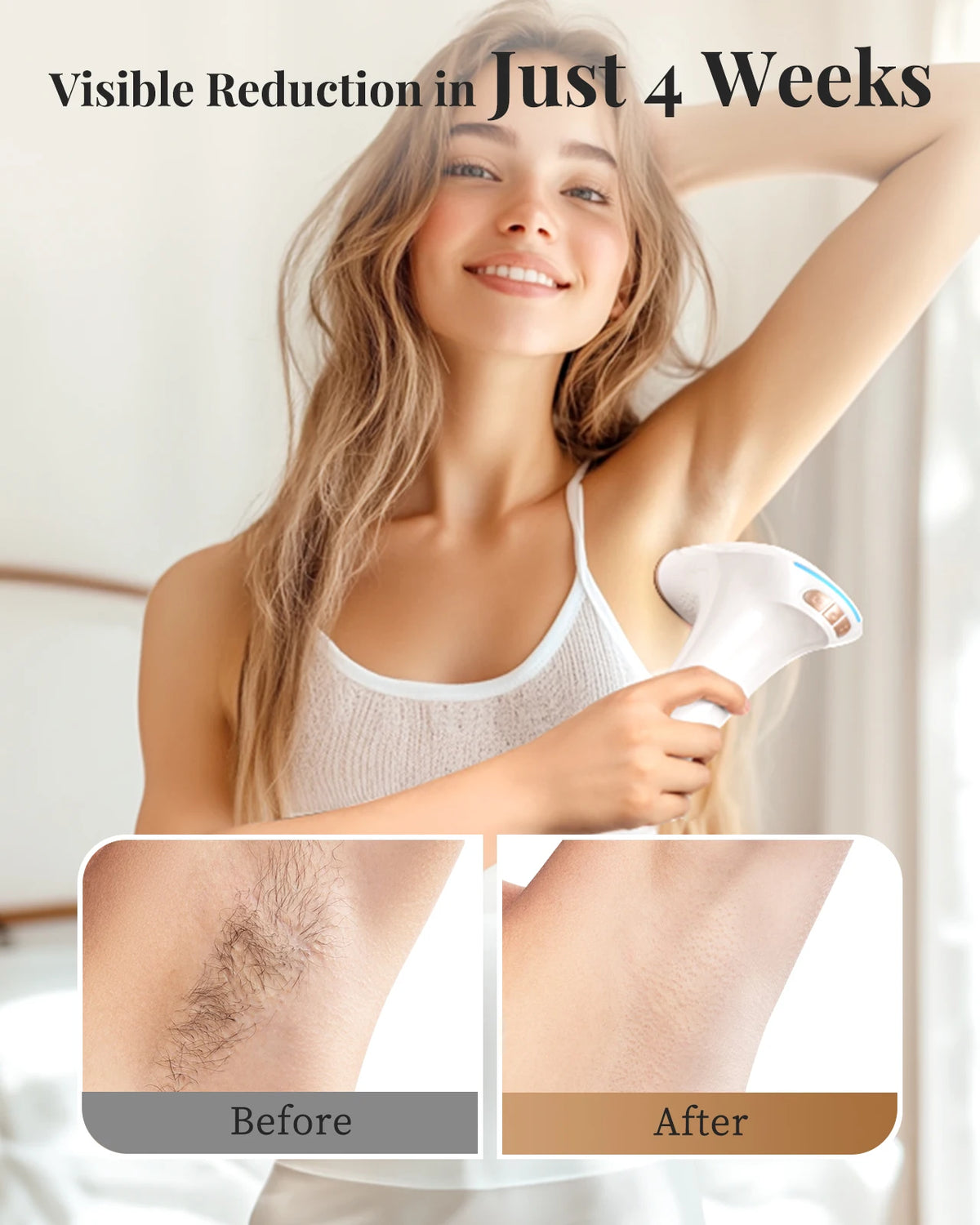 IPL Hair Removal 999900 Flashes IPL Device HR/RA/SC 3 in 1 Epilator Device 5c㎡ Flash Window 17.6J for Facial Legs Arms Bikinis Whole Body Use