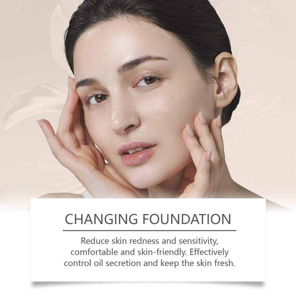 Protective Concealer Foundation Liquid, Lightweight Matte, Gentle, Moisturizing, Bright, Soothing, Skin-Friendly, Suitable for O