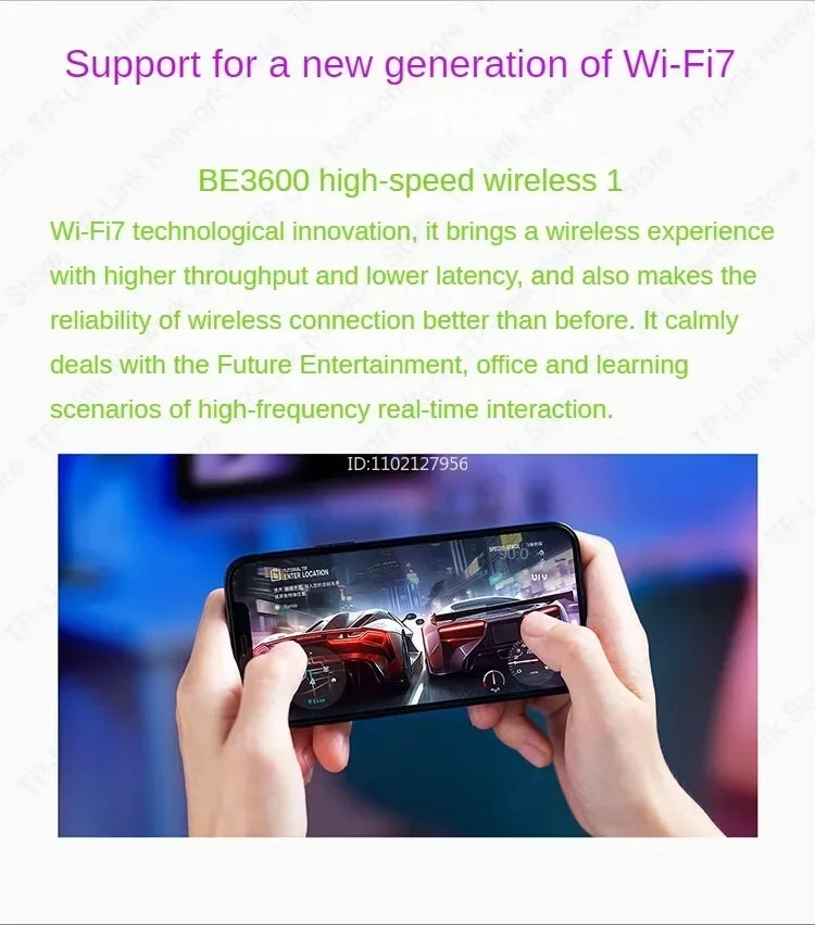 TP-LINK WiFi7 BE3600 Router 2.5G Gigabit Ethernet Port Home High Speed Internet Connection 2 WAN Ports Convergence Acceleration
