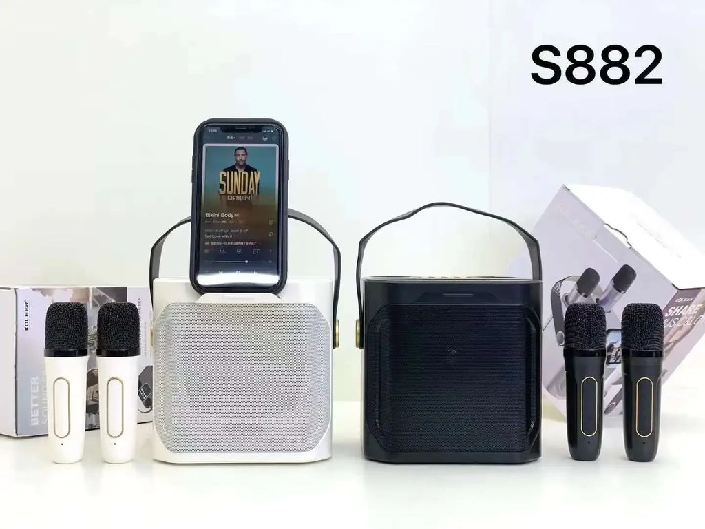 Wireless Subwoofer Portable Powerful Karaoke Bluetooth Speaker With Microphone Sound Box Music Machine High Power Caixa De Som