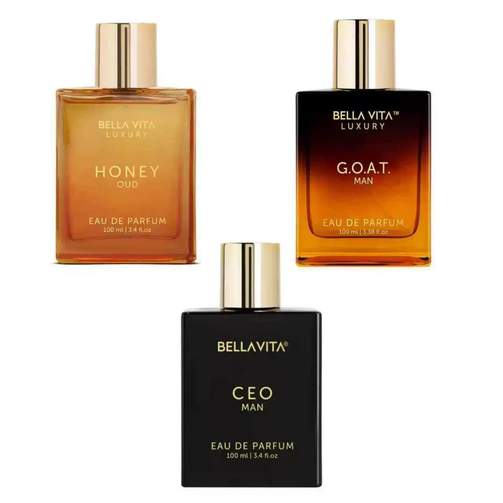 BellaVita Honey, Sandalwood & Oud Men's Perfume – Honey Oud CEO Man | Goat Women's Perfume 100ml
