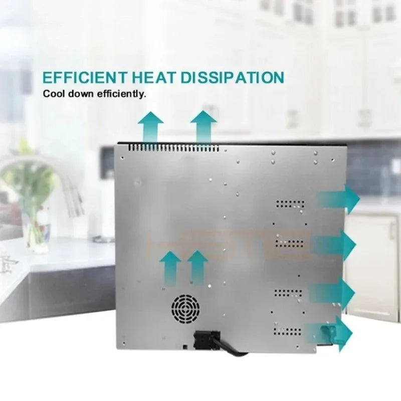 New Products Kitchen Appliances Glass Panel 4 Burners Hybrid Hob With Gas / Induction / Ceramic Burner