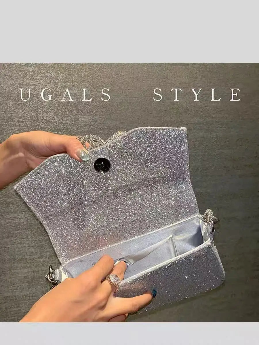 Bling Shiny Clutch Purse For Wedding Party Women Handbag Luxury Glitter Rhinestones Diamond Evening Bag Female Crossbody Bag