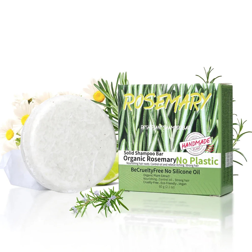 Rosemary Shampoo Soap Without Silicone Oil Plant-Based Shampoo Soap Cleanses the Scalp, Nourishes Hair, Controls Oil