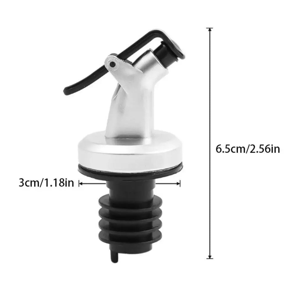 1/3/5Pcs ABS Oil Bottle Stopper Lock Good Sealing Press Design Wine Pourers Kitchen Bar Tool Silicone Rubber Olive Oil Sprayer