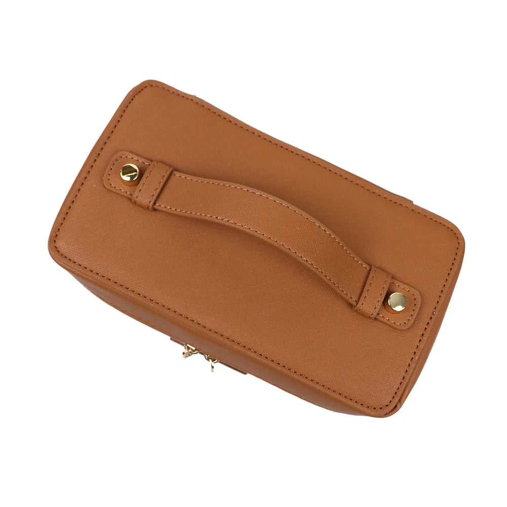 Customized Name PU Leather Cosmetic Bag with Zoned Storage and Large Capacity Toiletry Bag for Autumn and Winter New Products