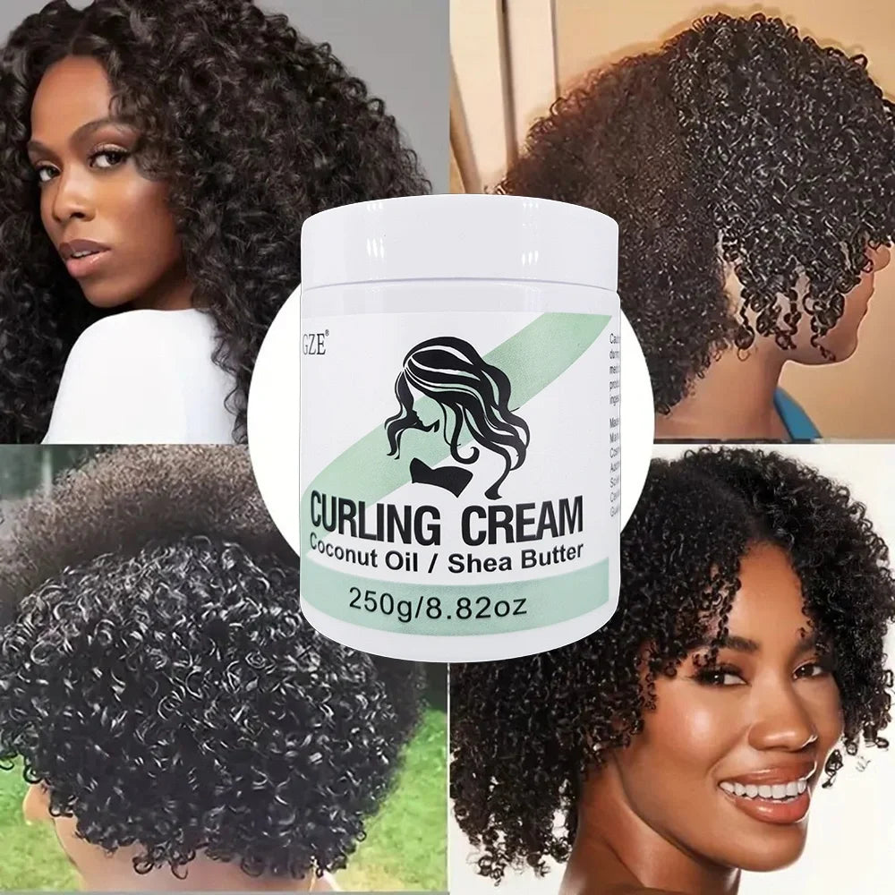 GZE Coconut Curl Defining Cream Defined Bouncy Curls and Frizz-Free Curls Waves- Curl Definition and Hydrates Hair Frizz