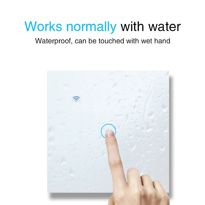3way Wifi Switch 1/2/3gang Touch Light Switches With Tempered Glass Support Tuya Smart Life APP Voice Control For Stairs Bedroom