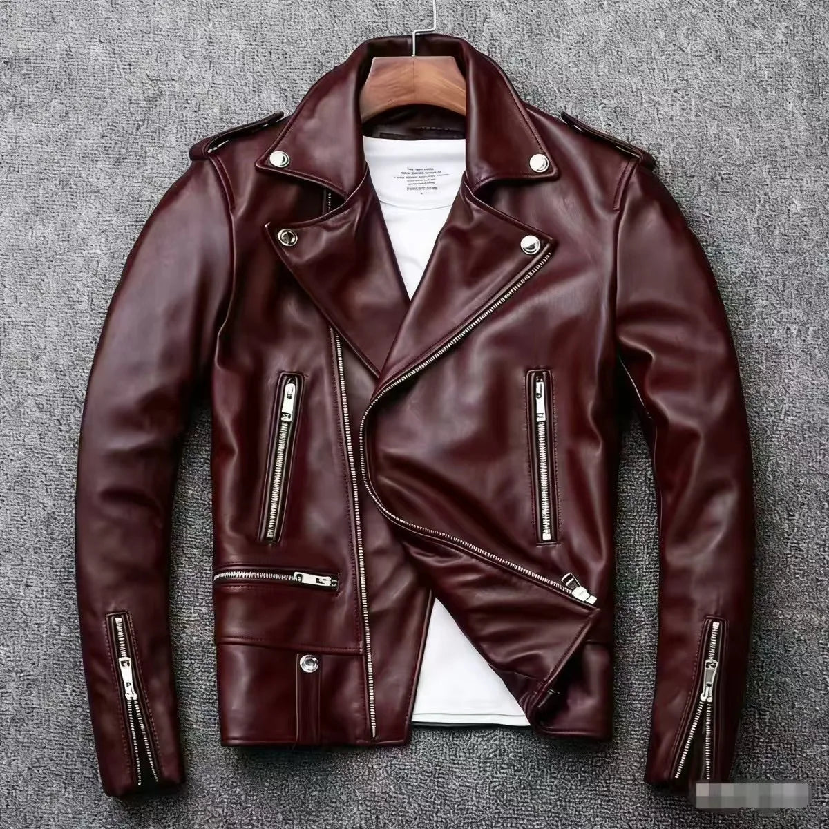 Hong Kong Style Men Leather Jacket Trendy Lapel Men Spring Autumn Top New Style Youth Retro Outerwear High Grade Couple Jacket